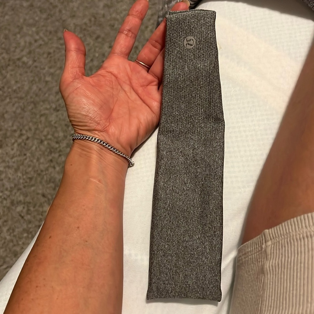 Gray wide headband by Lulu Lemon